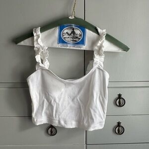 Aritzia (Sunday Best) White Crop Top